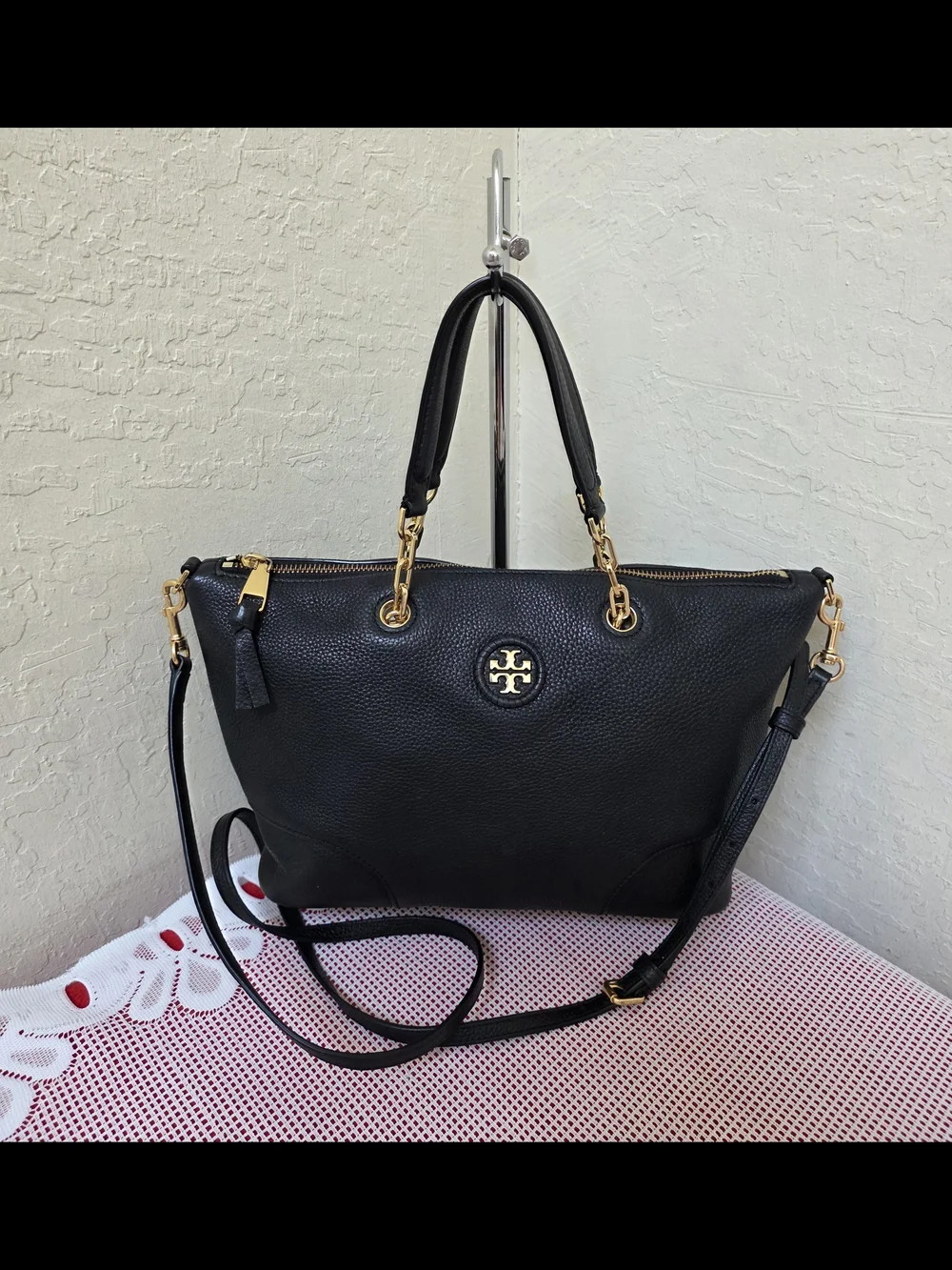 Tory Burch Handbag With Long Handle Small Tote Bag